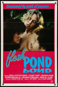 4p0732 FLESH POND 25x38 1sh 1983 sexy Drea & Rita Ricards were consumed by pools of passion, rare!