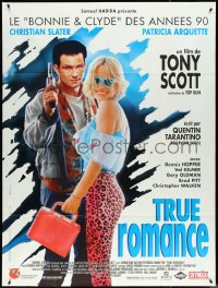 4p0076 TRUE ROMANCE French 1p 1993 Christian Slater & Patricia Arquette, Tarantino, cast style!