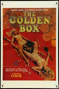 4p0751 GOLDEN BOX 1sh 1970 Marsha Jordan, Ann Myers, wild sexy image of gold-diggers, ultra rare!