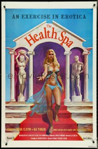 4p0763 HEALTH SPA 1sh 1979 a sexy exercise in erotica, art of sexiest Abigail Clayton by Collum!