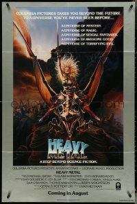 4p0766 HEAVY METAL teaser 1sh 1981 classic musical animation, Chris Achilleos fantasy art!