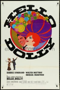 4p0768 HELLO DOLLY 1sh 1969 Barbra Streisand & Walter Matthau by Richard Amsel, Roadshow!