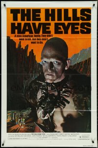 4p0770 HILLS HAVE EYES 1sh 1978 Wes Craven, classic creepy image of sub-human Michael Berryman!