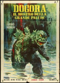 4p0040 DAGORA THE SPACE MONSTER Italian 1p 1971 Uchu daikaiju Dogora, cool different Godzilla art!
