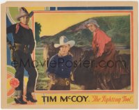 4p0476 FIGHTING FOOL LC 1932 sheriff Tim McCoy with gun by Marceline day on horseback!