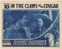 4p0478 FLAMING FRONTIERS chapter 10 LC 1938 Johnny Mack Brown & Hansen, In the Claws of the Cougar!