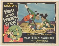 4p0483 FUN & FANCY FREE LC #4 1947 Mickey & Goofy try to help Donald on ground, Walt Disney cartoon!