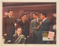 4p0485 GENTLEMAN'S AGREEMENT LC #5 1947 John Garfield defends 'Jewish' Gregory Peck as Holm watches!