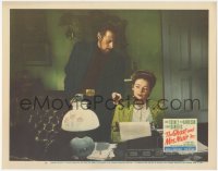 4p0487 GHOST & MRS. MUIR LC #4 1947 Rex Harrison standing behind Gene Tierney at typewriter!