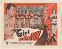 4p0391 GIRL ON THE RUN TC 1953 sexy innocent girls caught in a web of a vice racket!