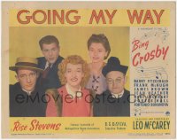 4p0488 GOING MY WAY LC #6 1944 posed portrait of Bing Crosby, Barry Fitzgerald & three co-stars!