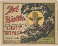 4p0393 GRIT WINS TC 1929 Universal western starring World's Champion Rider Ted Wells, ultra rare!