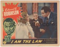 4p0497 I AM THE LAW LC 1938 Edward G. Robinson pointing finger at Wendy Barrie by Otto Kruger!