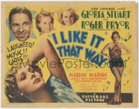 4p0396 I LIKE IT THAT WAY TC 1934 Gloria Stuart, Roger Pryor, sexy Marian Marsh, ultra rare!