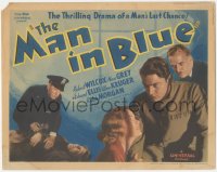 4p0404 MAN IN BLUE TC 1937 Robert Wilcox, Grey, thrilling drama of man's last chance, ultra rare!