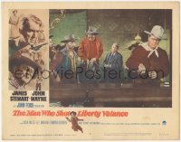 4p0513 MAN WHO SHOT LIBERTY VALANCE LC #6 1962 Lee Van Cleef & Strother Martin glare at John Wayne!