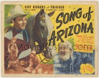 4p0426 SONG OF ARIZONA TC 1946 Roy Rogers with his guitar, Trigger, Dale Evans & Gabby Hayes!