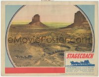 4p0547 STAGECOACH LC 1939 rare wonderful far shot of stage in Monument Valley, John Ford classic!