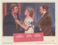 4p0560 UNDER CAPRICORN LC #3 1949 Ingrid Bergman between Joseph Cotten & Michael Wilding, Hitchcock!