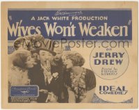 4p0445 WIVES WON'T WEAKEN TC 1928 married Clem Beauchamp surrounded by beautiful women, ultra rare!