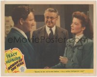 4p0565 WOMAN OF THE YEAR LC 1942 Katharine Hepburn says she met Spencer Tracy in a belligerent way!