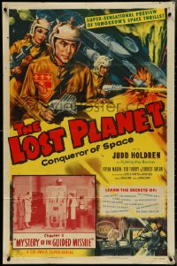 4p0811 LOST PLANET chapter 1 1sh 1953 Judd Holdren, sci-fi serial, cool art, The Invisible Enemy!