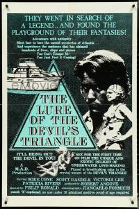 4p0814 LURE OF THE TRIANGLE 1sh 1978 found the playground of their fantasies, rare alternate title!