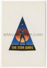 4p1023 STAR WARS 2.25x2.75 sticker 1976 George Lucas, The Star Wars, early Ralph McQuarrie art, rare!