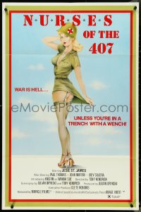 4p0841 NURSES OF THE 407 video/theatrical 25x38 1sh 1983 Jesie St. James, MASH parody art, rare!