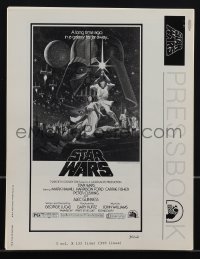 4p0212 STAR WARS 20pg pressbook 1977 Tom Jung art on the cover + poster images inside!