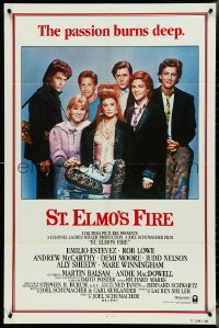 4p0916 ST. ELMO'S FIRE int'l 1sh 1985 Rob Lowe, Demi Moore, Emilio Estevez, Ally Sheedy, Judd Nelson!