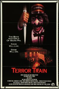 4p0939 TERROR TRAIN 1sh 1980 Ben Johnson, Jamie Lee Curtis, Jackson art of killer Derek McKinnon!