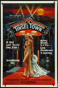 4p0951 TINSELTOWN 1sh 1980 Danielle Raye in a hot and torrid sex film, sexy artwork, rare!