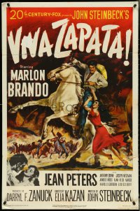 4p0966 VIVA ZAPATA 1sh 1952 Marlon Brando, Jean Peters, Anthony Quinn, John Steinbeck