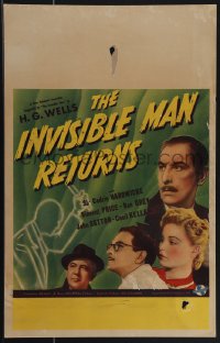 4p0098 INVISIBLE MAN RETURNS WC 1940 Vincent Price, Cedric Hardwicke, H.G. Wells, cool sci-fi art!