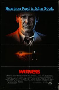 4p0978 WITNESS 1sh 1985 big city cop Harrison Ford in Amish country, directed by Peter Weir!