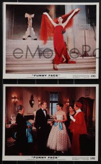 4p1072 FUNNY FACE 12 color 8x10 stills 1957 Audrey Hepburn + Fred Astaire singing and dancing!