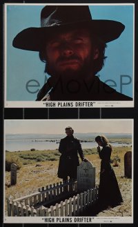 4p1073 HIGH PLAINS DRIFTER 12 int'l 8x10 mini LCs 1973 classic Clint Eastwood, cowboy western!