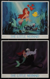 4p1100 LITTLE MERMAID 8 color 8x10 stills 1989 great images of Ariel & cast, Disney underwater cartoon!