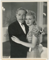 4p1383 STAGE DOOR 8.25x10 still 1937 Ginger Rogers & Adolphe Menjou in a romantic mood by Miehle!