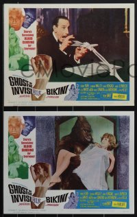 4p0579 GHOST IN THE INVISIBLE BIKINI 8 LCs 1966 Boris Karloff + sexy girls & wacky horror images!