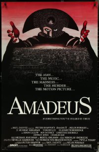 4r0674 AMADEUS 26x40 1sh 1984 Milos Foreman, Mozart biography, winner of 8 Academy Awards!