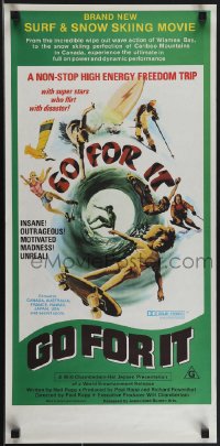 4r0422 GO FOR IT Aust daybill 1976 cool surfing, skateboarding & extreme sports art!