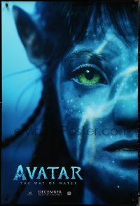 4r0682 AVATAR: THE WAY OF WATER teaser DS A 1sh 2022 James Cameron sci-fi sequel, close-up image!