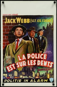 4r0289 DRAGNET Belgian 1955 cool different art of Jack Webb as detective Joe Friday by Jiel!