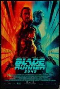 4r0704 BLADE RUNNER 2049 advance DS 1sh 2017 great montage image with Harrison Ford & Ryan Gosling!