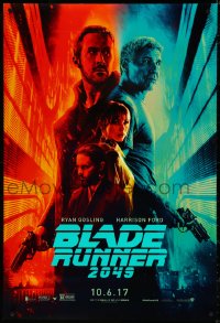 4r0705 BLADE RUNNER 2049 teaser DS 1sh 2017 great montage image with Harrison Ford & Ryan Gosling!