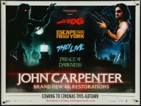 4r0245 JOHN CARPENTER 4K RESTORATIONS advance British quad 2018 Fog, Escape from New York, They Live!