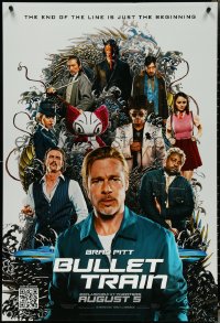 4r0712 BULLET TRAIN teaser DS 1sh 2022 Brad Pitt, Joey King, wild montage of top cast!