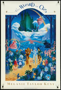 4r0166 WIZARD OF OZ 24x36 commercial poster 1989 Judy Garland, cast, yellow brick road!